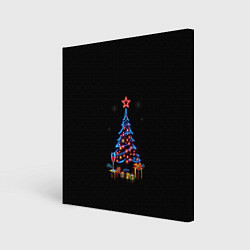 Холст квадратный New year, цвет: 3D-принт