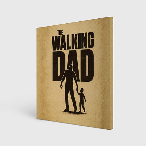 Картина квадратная The walking dad - каламбур / 3D-принт – фото 1