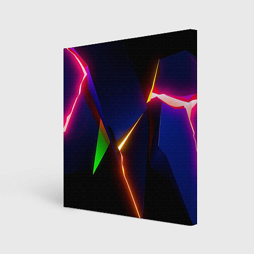 Картина квадратная Neon colored geometric / 3D-принт – фото 1