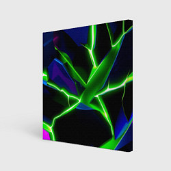Холст квадратный Green glow, цвет: 3D-принт