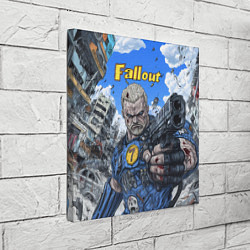 Холст квадратный Fallout брутальный седьмой, цвет: 3D-принт — фото 2