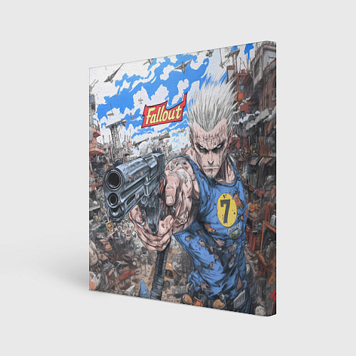Картина квадратная Fallout комиксный стиль / 3D-принт – фото 1