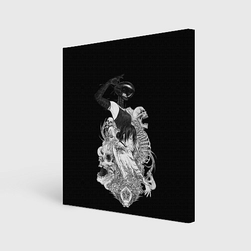 Картина квадратная Резе демон бомба Человек бензопила / 3D-принт – фото 1