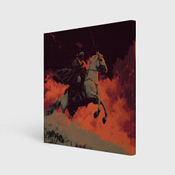 Холст квадратный Всадник на лошади, цвет: 3D-принт