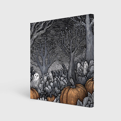 Картина квадратная Осенние шалости духов / 3D-принт – фото 1