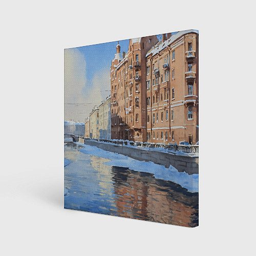 Картина квадратная Зимний Санкт-Петербург / 3D-принт – фото 1