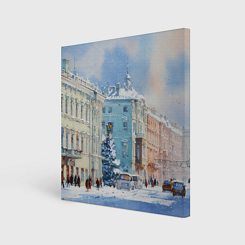 Картина квадратная Зимний Питер / 3D-принт – фото 1