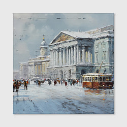 Холст квадратный Зимний Питер красками, цвет: 3D-принт — фото 2