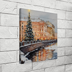 Холст квадратный Новогодняя елка в Питере, цвет: 3D-принт — фото 2