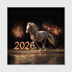 Холст квадратный 2026 Лошадь на фоне салюта, цвет: 3D-принт — фото 2