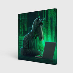 Картина квадратная Конь хакер