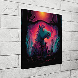 Холст квадратный Лошадь рок стиль, цвет: 3D-принт — фото 2