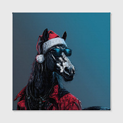 Холст квадратный Лошадь в новогоднем стиле, цвет: 3D-принт — фото 2