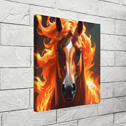 Холст квадратный Статная огненная лошадь, цвет: 3D-принт — фото 2
