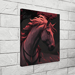 Холст квадратный Белая лошадка в поле, цвет: 3D-принт — фото 2