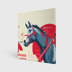 Картина квадратная Лошадь в абстрактном стиле
