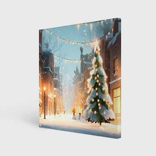 Картина квадратная Новогодняя елочка / 3D-принт – фото 1