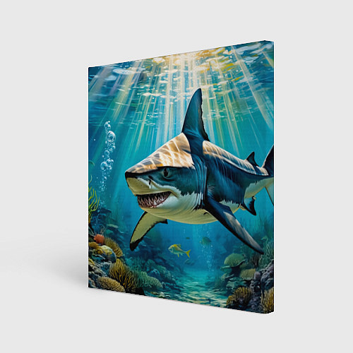 Картина квадратная Хищник кораллового рифа / 3D-принт – фото 1