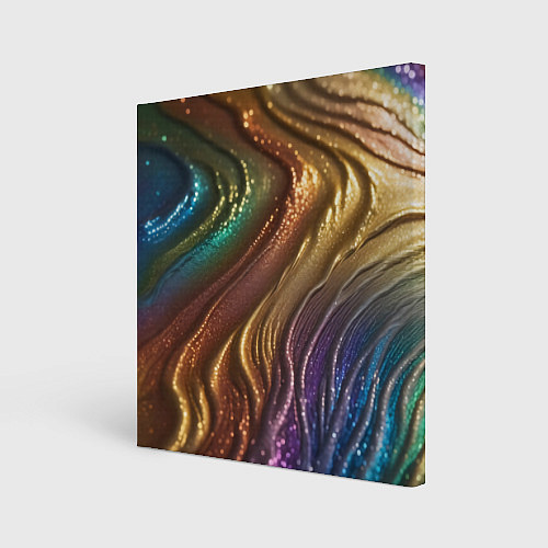 Картина квадратная Сморщенные складочки жидкости / 3D-принт – фото 1