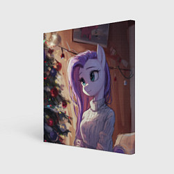 Картина квадратная Анимешная лошадка - Новый год