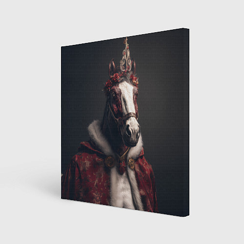 Картина квадратная Лошадь в новогоднем костюме / 3D-принт – фото 1