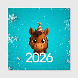 Холст квадратный Голова лошадки, цвет: 3D-принт — фото 2