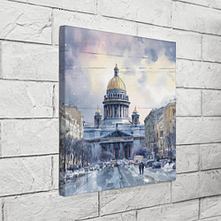 Холст квадратный Санкт-Петербург зимний город, цвет: 3D-принт — фото 2