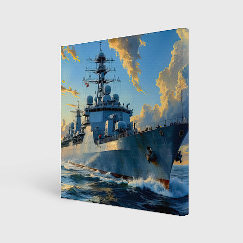 Картина квадратная Мощь российского флота / 3D-принт – фото 1