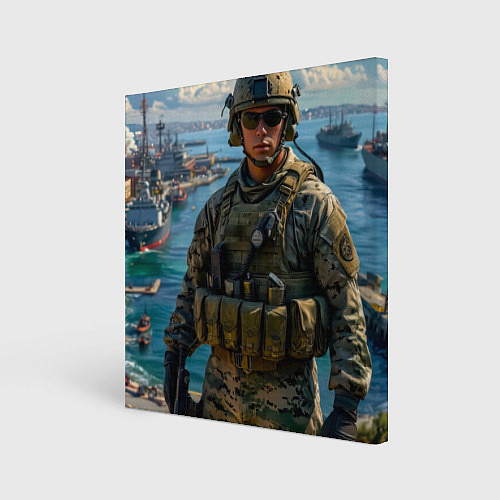 Картина квадратная Страж морской гавани / 3D-принт – фото 1