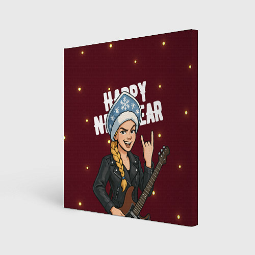 Картина квадратная Снегурочка рокерша / 3D-принт – фото 1