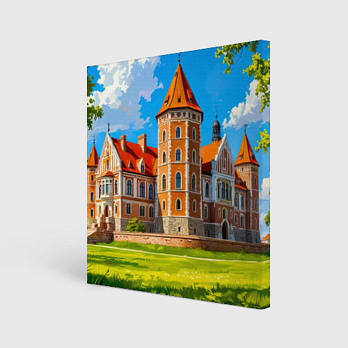 Картина квадратная Великолепие Мирского замка / 3D-принт – фото 1