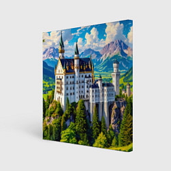 Картина квадратная Сказочный Нойшванштайн