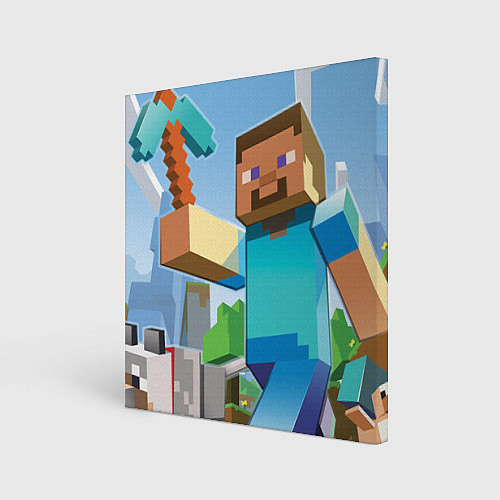 Картина квадратная Minecraft World / 3D-принт – фото 1
