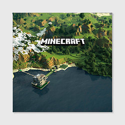Холст квадратный Minecraft Location, цвет: 3D-принт — фото 2