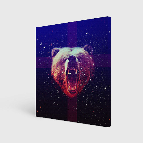 Картина квадратная Roar Bear / 3D-принт – фото 1