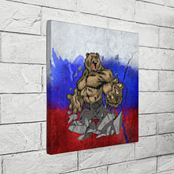 Холст квадратный Русский медведь, цвет: 3D-принт — фото 2