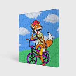 Холст квадратный Drop Dead: Wild Fox, цвет: 3D-принт