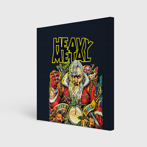 Картина квадратная Heavy Metal Santa / 3D-принт – фото 1