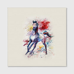 Холст квадратный Лошадь: акварель, цвет: 3D-принт — фото 2