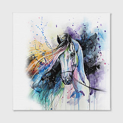 Холст квадратный Акварельная лошадь, цвет: 3D-принт — фото 2