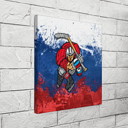 Холст квадратный Русский хоккеист, цвет: 3D-принт — фото 2
