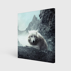 Картина квадратная Волк в горах