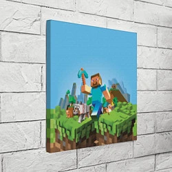 Холст квадратный Minecraft Summer, цвет: 3D-принт — фото 2