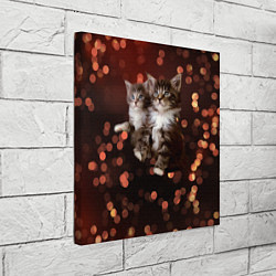 Холст квадратный Котята, цвет: 3D-принт — фото 2