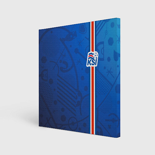 Картина квадратная Сборная Исландии по футболу / 3D-принт – фото 1
