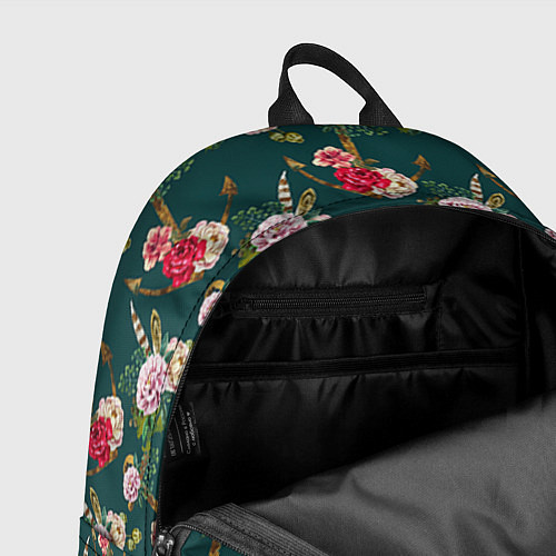 Рюкзак Цветы и бабочки 7 / 3D-принт – фото 4
