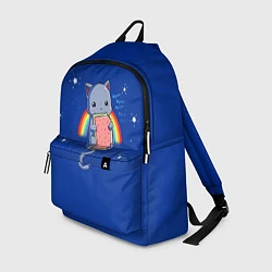 Рюкзак Котик на радуге, цвет: 3D-принт