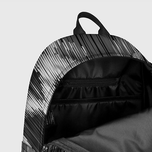 Рюкзак Черно-белая штриховка / 3D-принт – фото 4