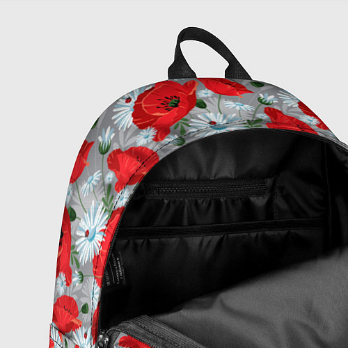 Рюкзак Цветущие маки / 3D-принт – фото 4