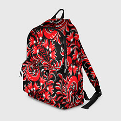 Рюкзак Хохлома красная, цвет: 3D-принт